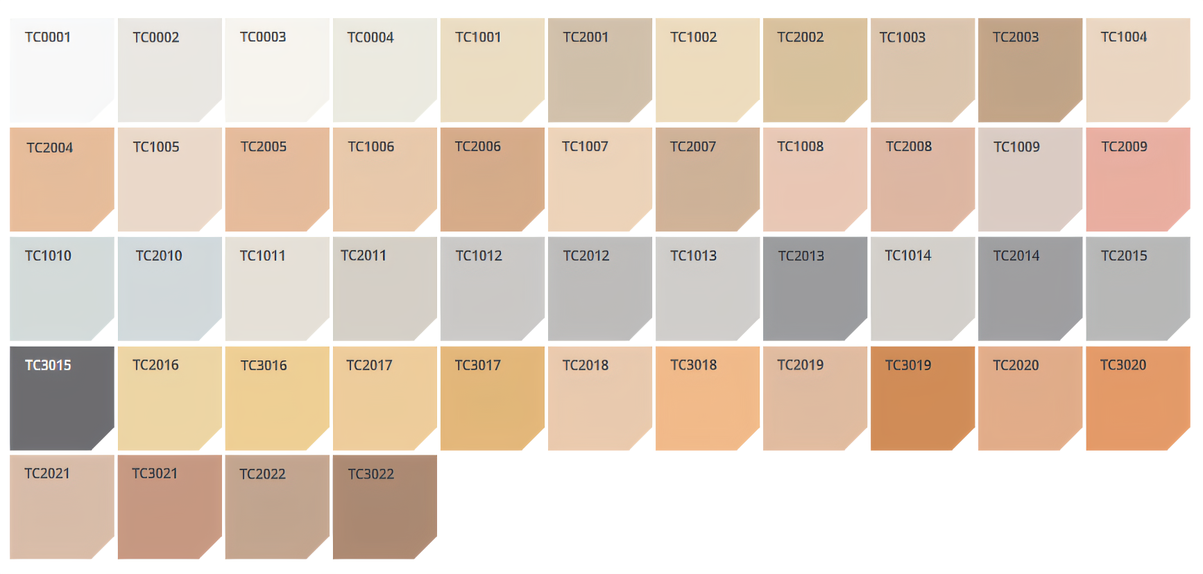 THRendColors színkártya