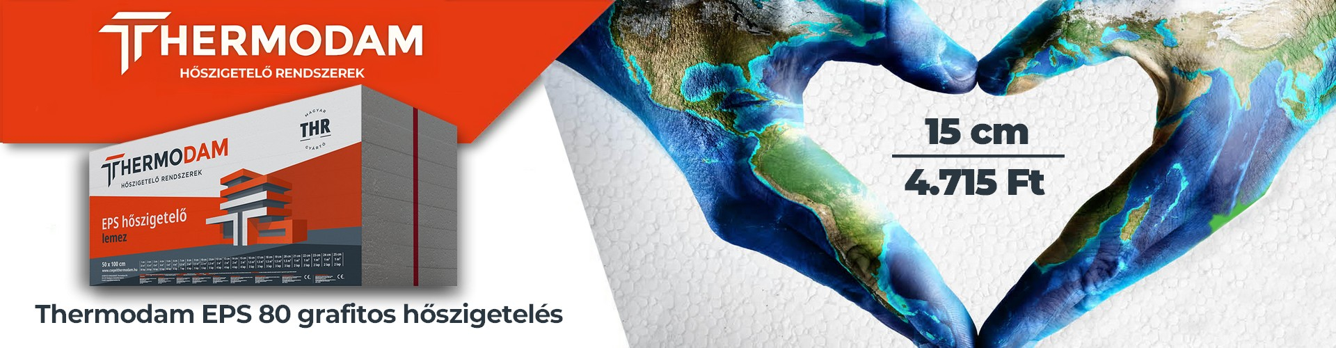 Grafitos homlokzati polisztirol 15 cm