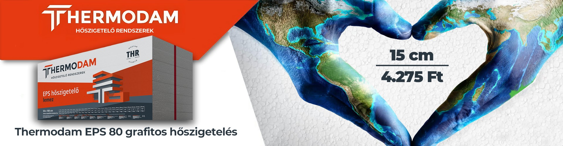 Grafitos homlokzati polisztirol 15 cm